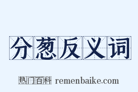 分葱反义词是什么意思的图片